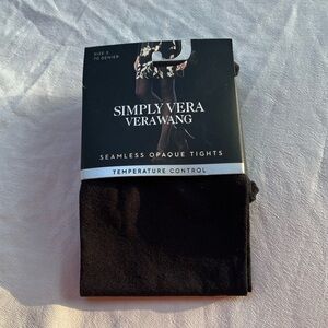 Simply Vera Wang Seamless Opaque Tights, Size 3, NWT